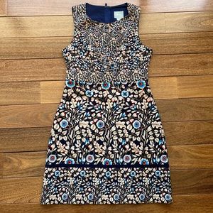 MAEVE navy floral “Marin” a-line dress